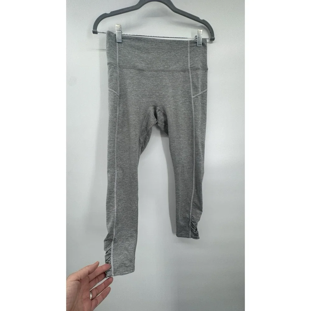 Free People Legging 7/8 High Rise Pant Medium Zip Pocket Scrunch Ankle Active